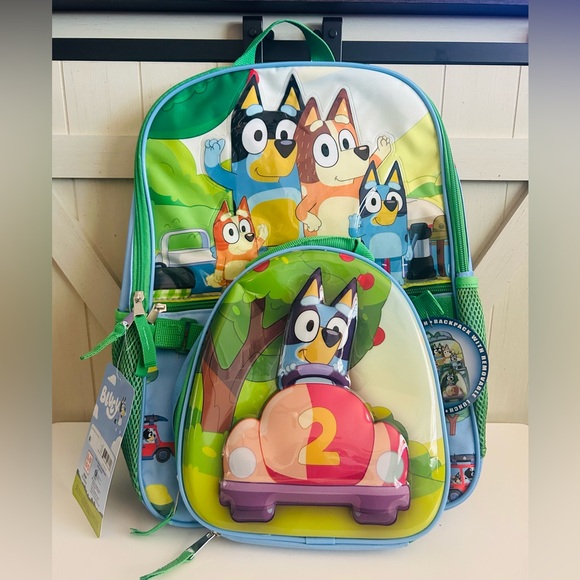 Bluey 17” Backpack w/ Lunch Bag 2-Piece Set Family Trip Theme NWT - Picture 11 of 16